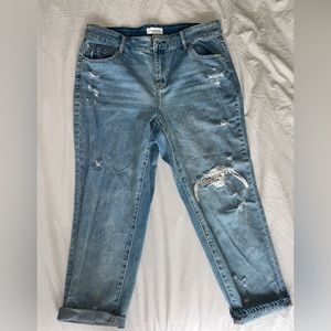 Lane Bryant Distressed Boyfriend Jeans Size 14